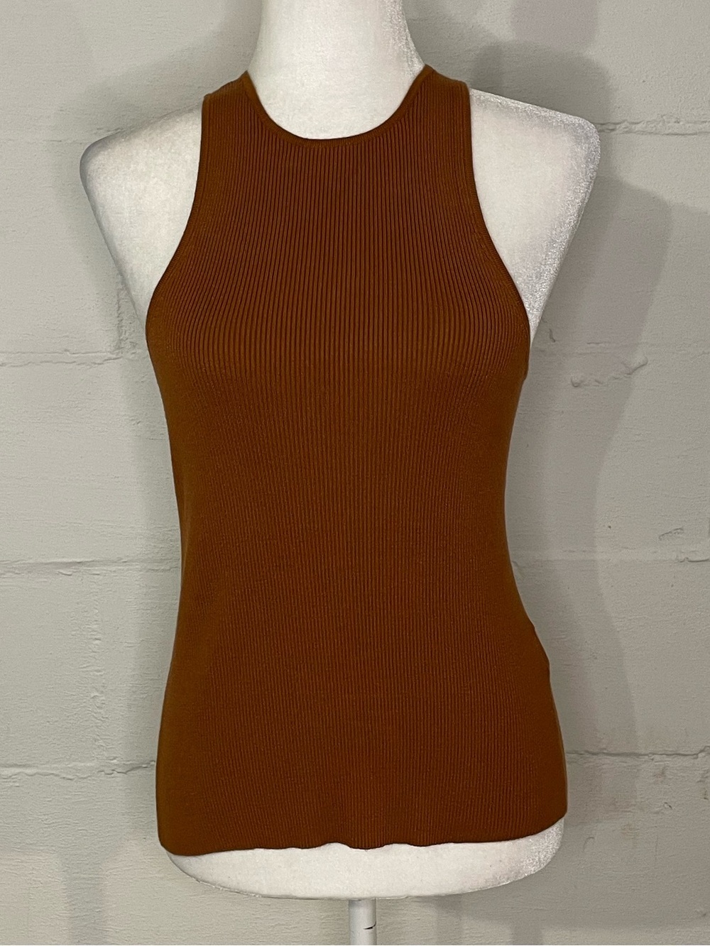 Madewell Ribbed Tank in Rust Brown - Picture 1 of 4